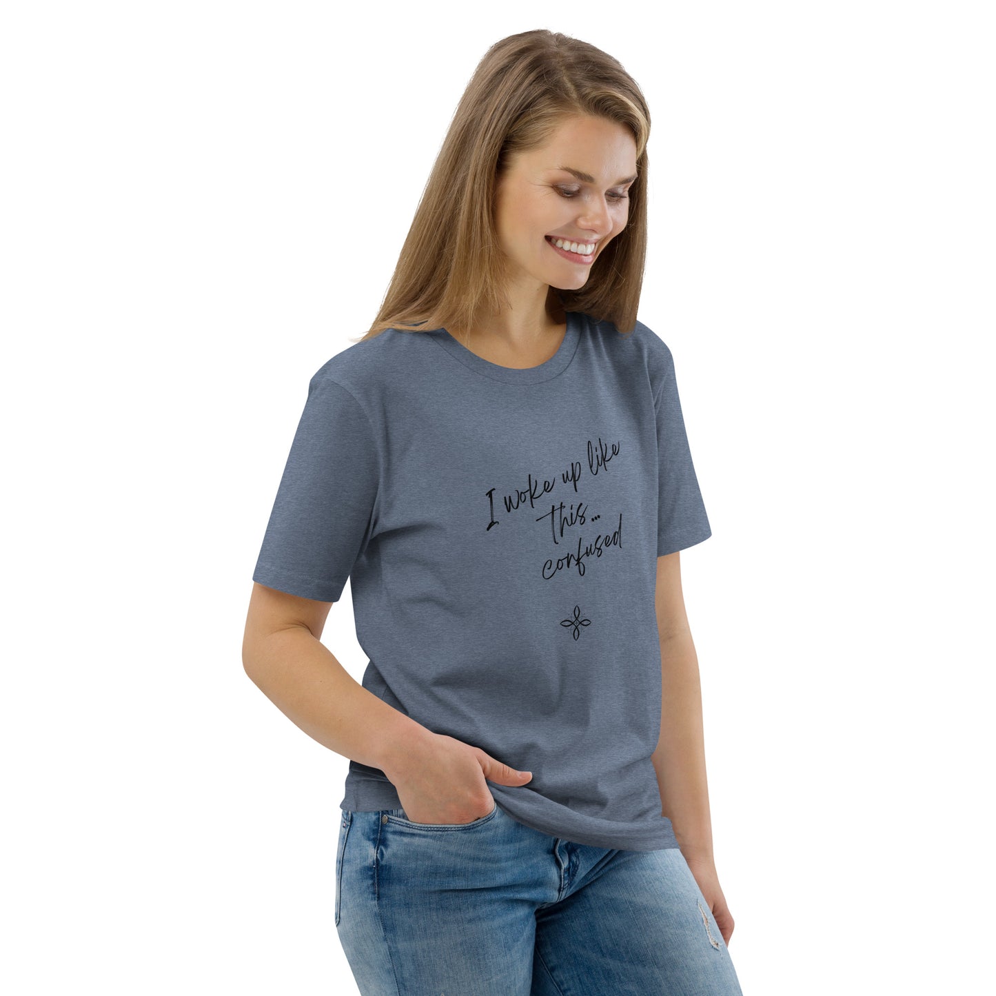 Unisex-Bio-Baumwoll-T-Shirt -confused-