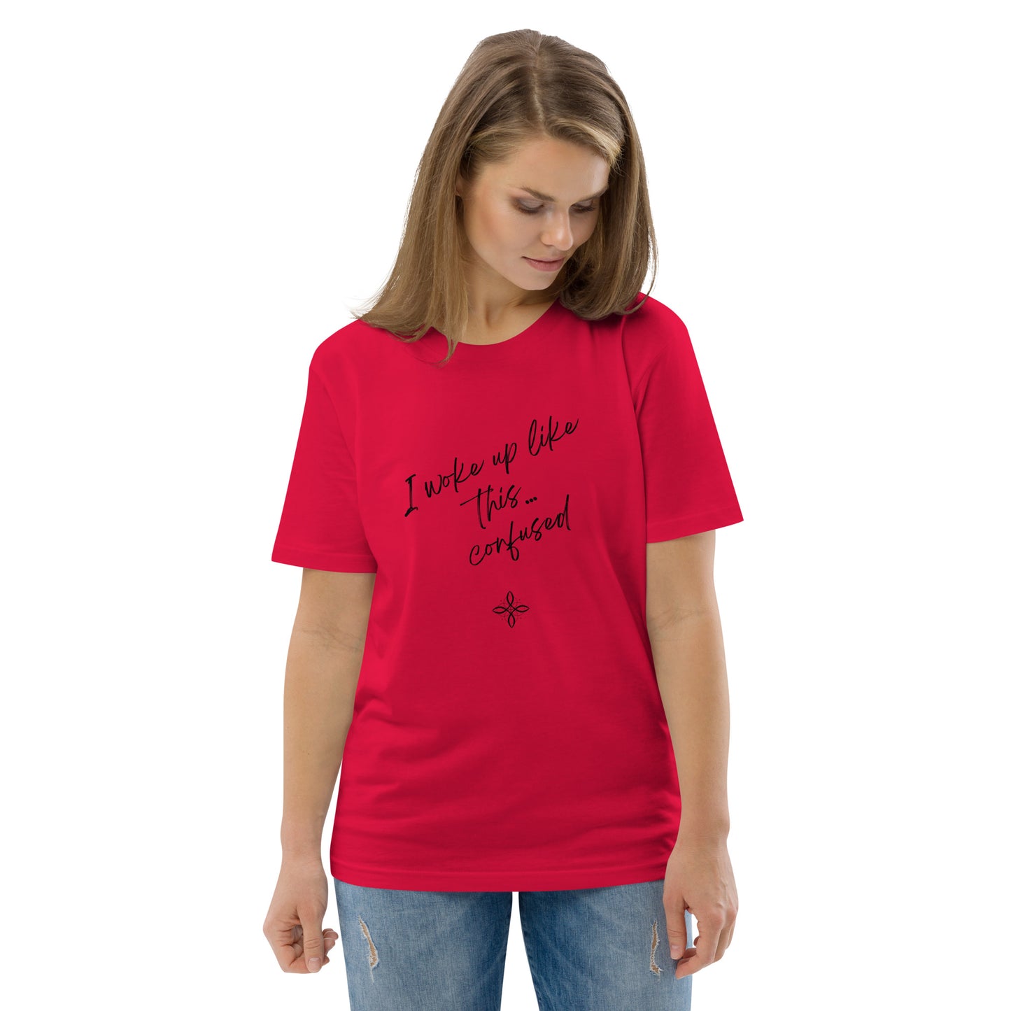 Unisex-Bio-Baumwoll-T-Shirt -confused-