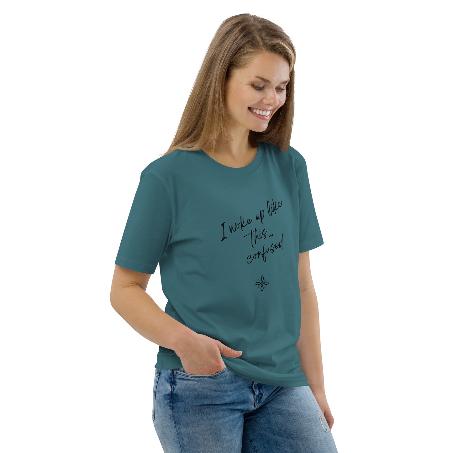 Unisex-Bio-Baumwoll-T-Shirt -confused-