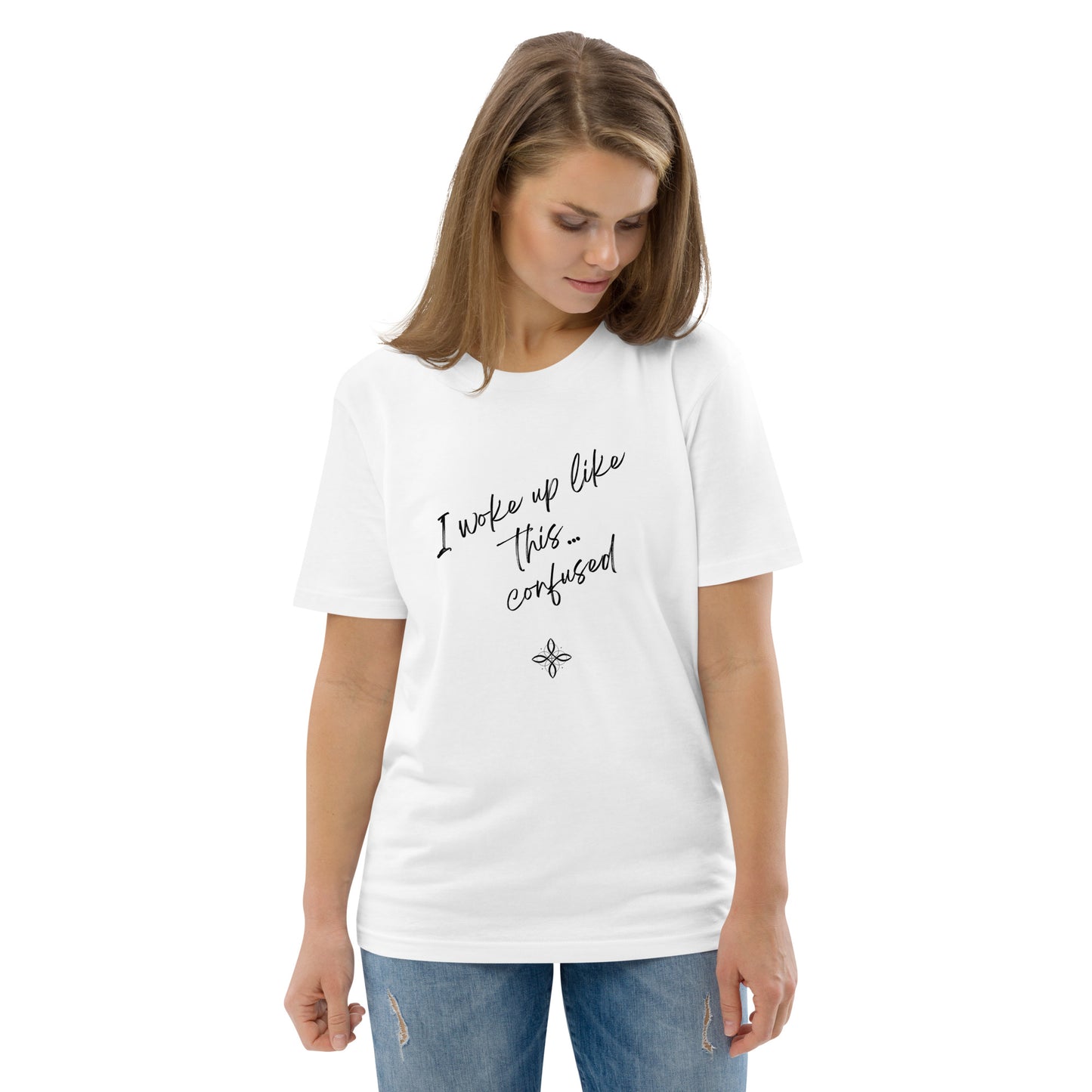 Unisex-Bio-Baumwoll-T-Shirt -confused-